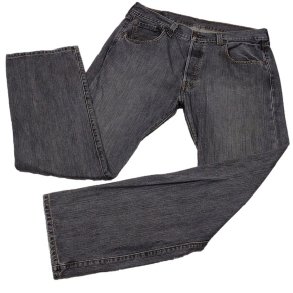 Levi's Other - Levi's 501 Grey Colored Denim Five Pocket Button Fly Mid Rise Straight Leg Jean